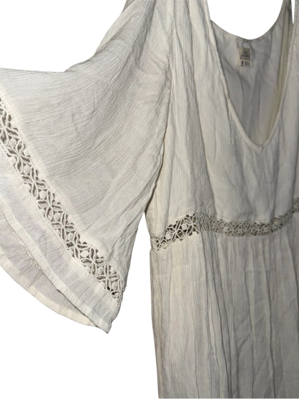 O'Neill Cream V-Neck Lightweight Summer Dress - Picture 3 of 5